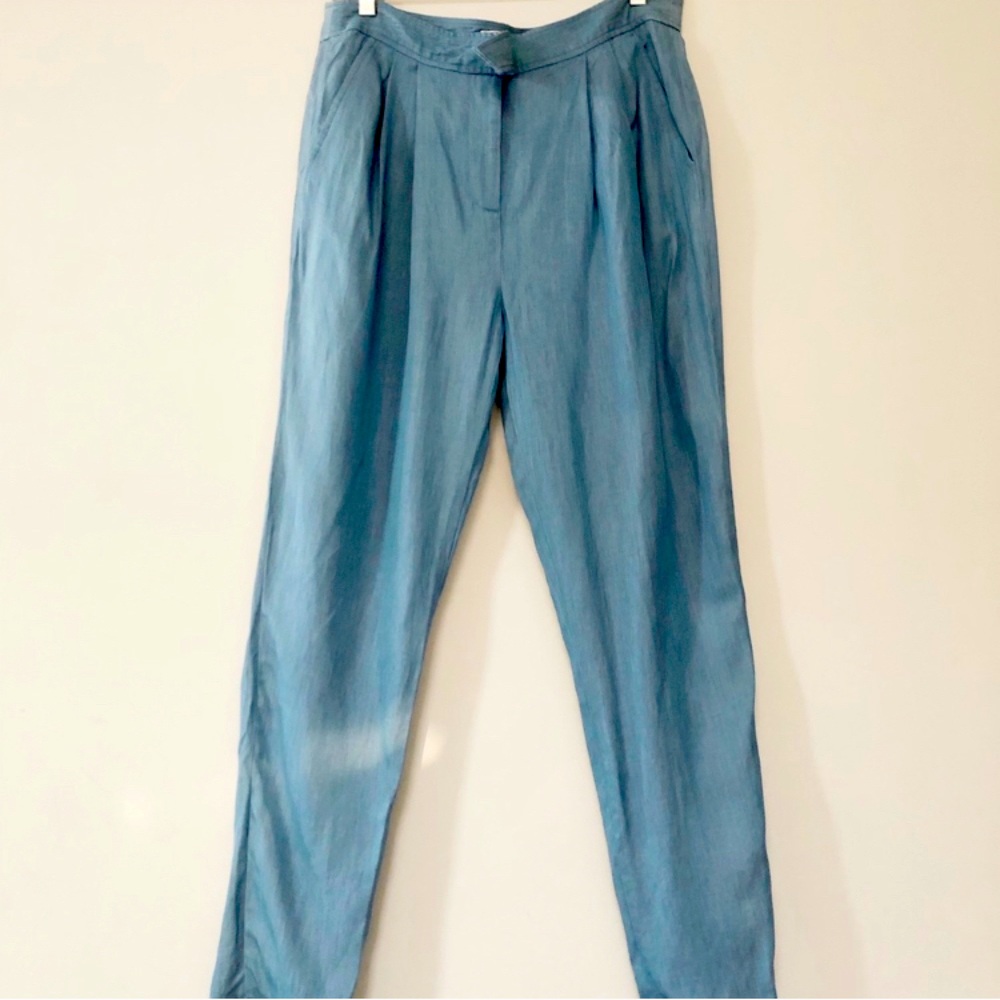 Tibi high waisted pleated tapers pants